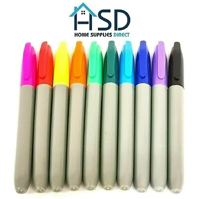 Multi Coloured Permanent Marker Pens Assorted Colour Markers Value Line - Image 1 of 4