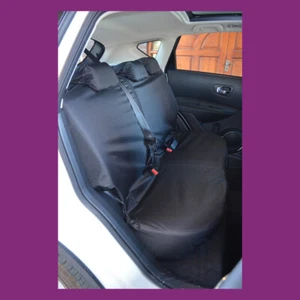 Tailored Waterproof Black Rear Back Seat Covers Fits Nissan Qashqai 2007-2013 - Picture 1 of 2