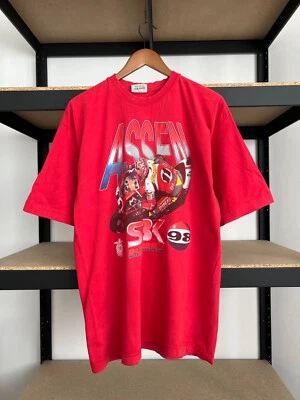 Vintage 1998 Ducati Troy Corser Assen Dutch TT Moto Racing Red T-shirt Sz XL - Image 1 of 4