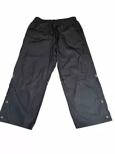 Nike GOLF Activewear Pants Men’s L Large Black Snapped Ankle Rain Trousers Marks - Picture 1 of 16