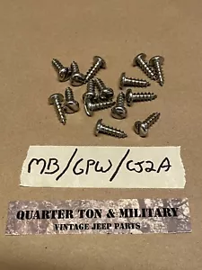 Windshield to Cowl Seal Mounting Hardware Set Fits Willys MB GPW CJ2A G-503 - Picture 1 of 2