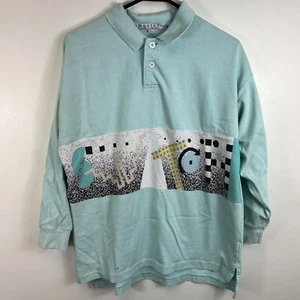 Camisa Polo Swatch Watch Rugby Vintage Años 80 Abstracta Se Ajusta Alrededor Mediana - Imagen 1 de 17