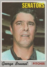 1970 Topps George Brunet Washington Senators #328 Baseball Card