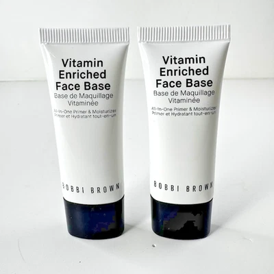 2 X Bobbi Brown Vitamin Enriched Face Base Primes Moisturizes 0.5 Oz Each, New - Image 1 of 4