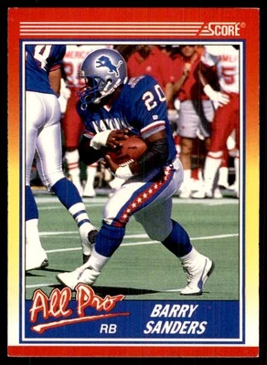 1990 Score Barry Sanders Detroit Lions #580 - Image 1 of 2