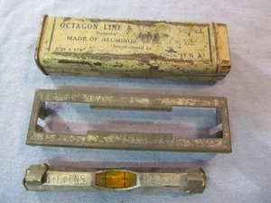 STEVENS 555 LINE LEVEL IN OCTAGON LINE & SURFACE LEVEL TIN - Picture 1 of 3