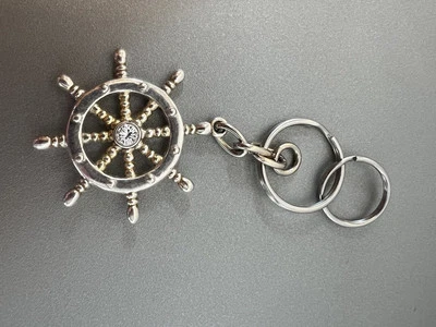 Timón Llavero Llavero Plata Joyería Colgante Dije Mujer Hombre Coche Llave Casco Barco Foto 1 de 2