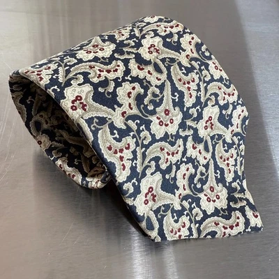 Claiborne Vintage Necktie Mens Multicolor Paisley Silk Designer Adjustable - Image 1 of 4