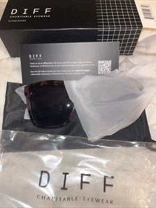 Gafas de sol caritativas DIFF Hailey precio de venta sugerido por el fabricante 89 USD - Concha de tortuga del Himalaya NUEVO - Imagen 1 de 11