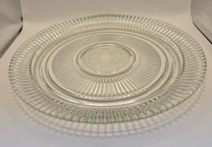 Plato para servir pastel vintage Anchor Hocking Queen Mary vidrio transparente 12" - Imagen 1 de 4