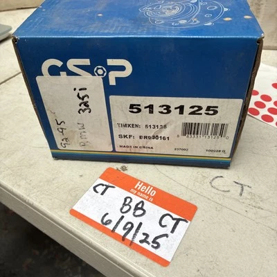 # 513125 GSP / Conjunto de cojinete de rueda y buje Timken 92-95 BMW 325i Foto 1 de 2