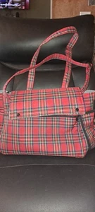 Borsa da trasporto per animali domestici a quadri rossa 14x8x10 - Foto 1 di 5
