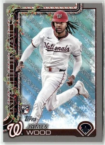 2025 Topps Holiday #H94 James Wood Silver Glitter Holiday - Picture 1 of 2