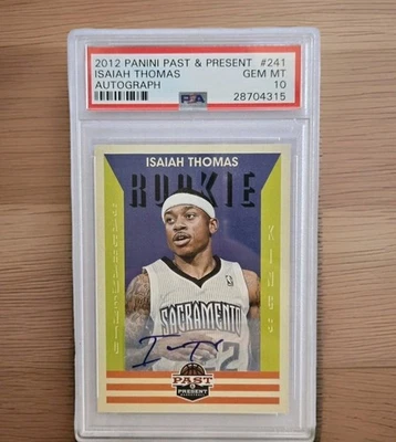 Isaiah Thomas Rookie RC Panini Past and Present 12-13 Autograph PSA 10*LOW POP - Image 1 of 3