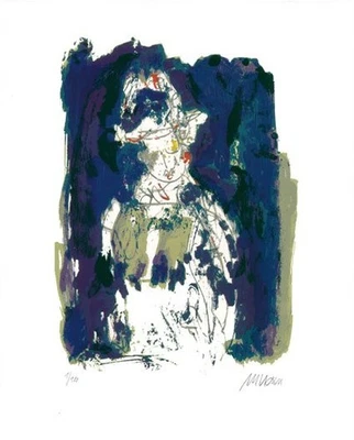 Farbsiebdruck Armin Mueller- Stahl " Blaue Stunde" handsigniert NEU - Bild 1 von 2