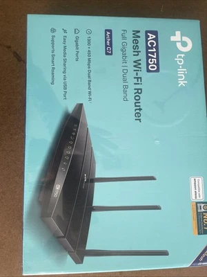 TP-Link Archer AC1750 Dual-Band Wi-Fi 5 Router - Black - Image 1 of 3