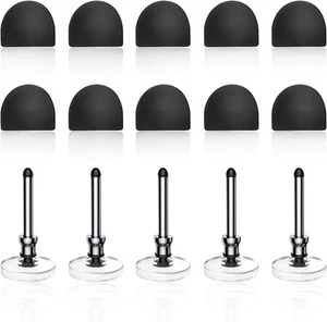 15 Stylus Replacement Tips – 10 Rubber & 5 Disc High Precision Black Silver - Picture 1 of 4