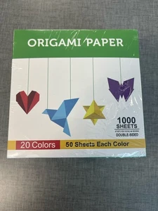 BUBU Origami Paper Kit 1000 Sheets 6 Inch Square Double Sided 6*6, Colorful - Picture 1 of 3