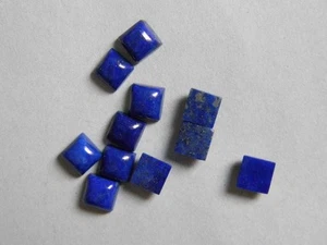 Cabujón cuadrado de lapislázuli natural de 6 mm a 20 mm piedras preciosas sueltas - Imagen 1 de 2