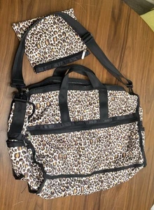 LeSportsac Animal Print Large Weekender Overnight Duffle Bag + Extra Zip Bag - Bild 1 von 10