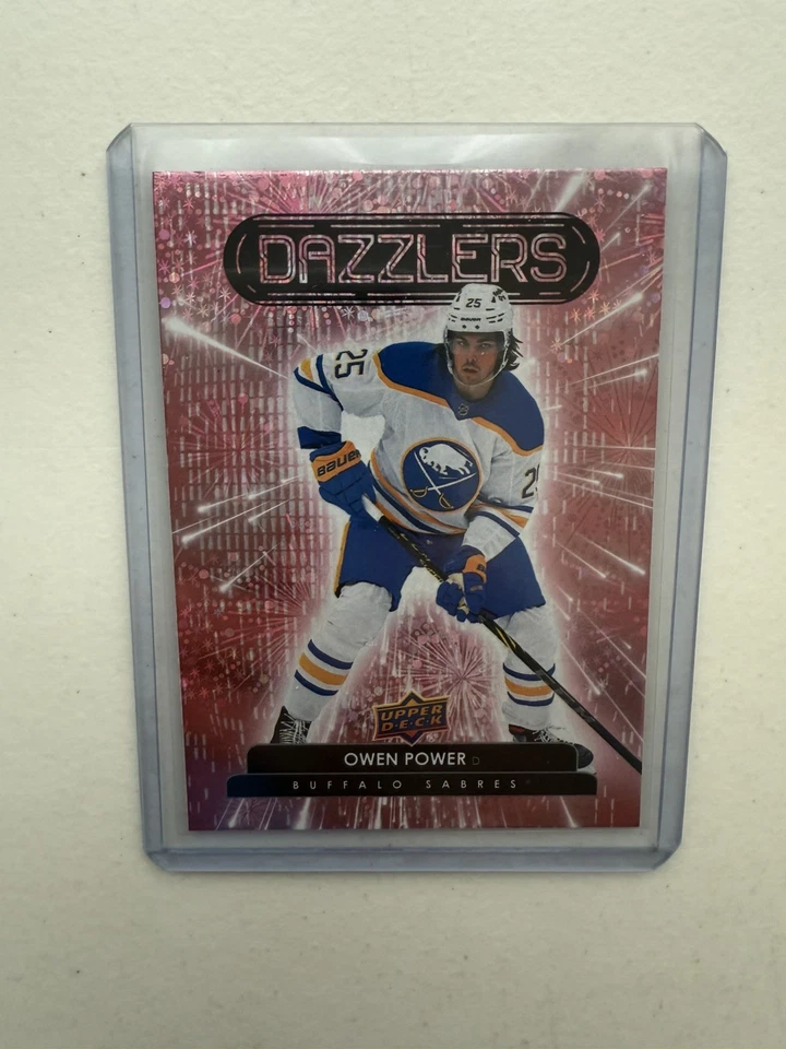 2022-23 Upper Deck Series 1 Dazzlers Pink Owen Power #DZ-50 Rookie RC - Image 1 of 2