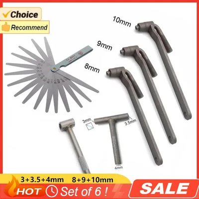 6pcs/lot Universal Motorcycle Engine Valve Adjustment Tool Valve Screw Wrench - Image 1 of 4