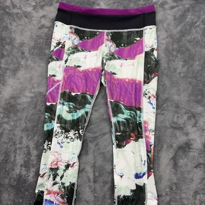 Pantalones Lululemon Mujer 8 Multicolor Cintura Acanalada Correr Gimnasio Activo Yoga Foto 1 de 4