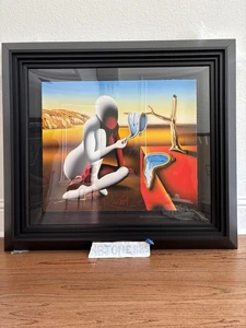 Mark Kostabi TIME WILL TELL Giclee On Paper, Signed #/180 NEW Dali Melting Clock - Picture 1 of 8