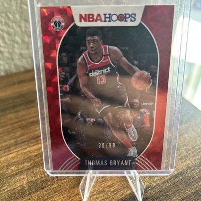2020-21 Panini NBA Hoops Winter Thomas Bryant #192 Wizards Hyper Red /99 - Image 1 of 2