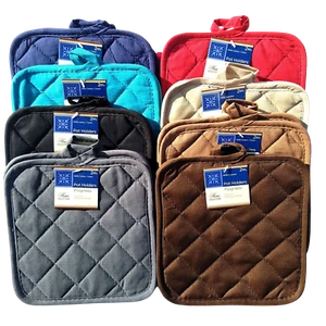 2pk Quilted Kitchen Pot Holders Heat Resistant To 350 F 7"X7" NWT Free Shipping - Picture 1 of 12