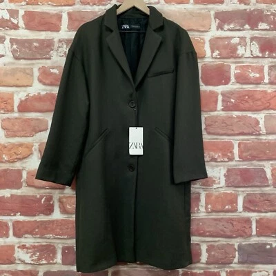 Zara Basic Peacoat Blazer Womens XS Gray Career Work Office Long Jacket - Image 1 of 4