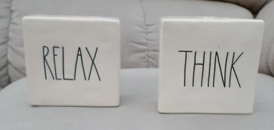 Rae Dunn Artisan Collection By Magenta Inspirational 2sided Ceramic Plague 4" In - Image 1 of 4