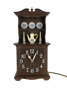 Vintage Spartus Corporation China Cabinet Hutch Electric Clock Not Working - Picture 1 of 7