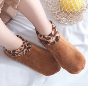 Winter Indoor Coral Room Non-Slip Adult Fleece Sock Padded Velvet Thicken Warm - Picture 1 of 17