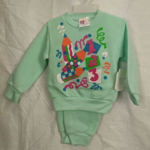 Vintage *New* sweatshirt and sweatpants set pencils 123 : 24 months - Picture 1 of 7