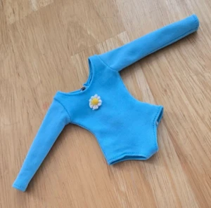VHTF Vintage Kenner Dusty original Long Sleeve Blue Bodysuit with Flower Exc/NM - Picture 1 of 3