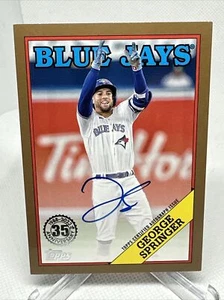 2023 Topps Serie 1 George Springer GOLD auf Karte AUTO/25 1988 35. Jahrestag - Bild 1 von 3