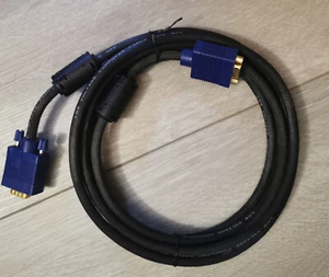 VGA-Kabel schwarz, Male VGA / Male VGA, 3m, unbenutzt - Bild 1 von 2