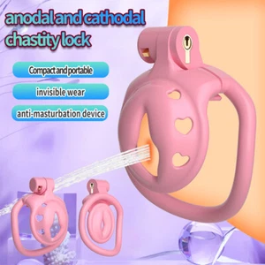 2025 Breathable Bondage Cage Male Chastity Device Mini Lock 2Type Rings Man BDSM - Picture 1 of 14