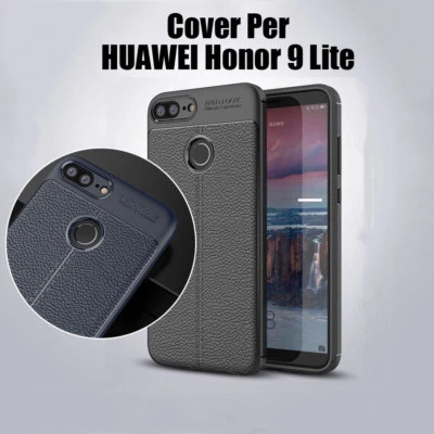 custodia cover case Per Huawei Honor 9 Lite SLIM Nero Blu morbido TPU Silicone - Immagine 1 di 3