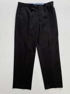 Kirkland Signature Chino Pants Black 100% Brushed Cotton Flat Front 36x32 - Picture 1 of 9