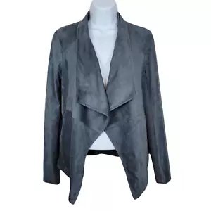 BB Dakota Size XS "Wade" Jacket Faux Vegan Suede Thunderstorm Slate Blue NWT - Picture 1 of 5