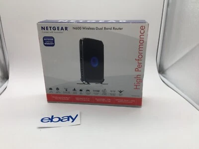 New Netgear N600 Wireless Dual Band Router WNDR3400 802.11a/b/g/n WiFi FREE S/H! - Image 1 of 4