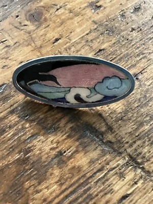 Spilla smaltata argento sterling Ole Olberg Norvegia norvegese vintage 1008 - Immagine 1 di 4