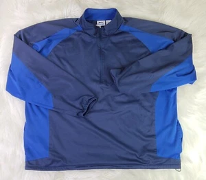 Slazenger XXL Warm Up Jacket Lined Pockets Quarter Zip Blue - Picture 1 of 8