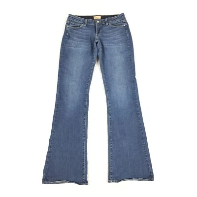 Paige Canyon Boot Cut Jeans Size 27 Medium Blue Wash Designer Denim Bootcut - Image 1 of 4