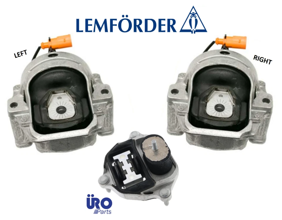 Juego de 3 piezas de montaje de motor OEM Lemquire + montaje de transmisión para Audi A4 Quattro Foto 1 de 1