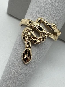 Antique 14k Yellow Gold Snake Ring - Picture 1 of 3