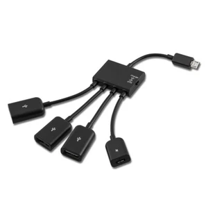 Adaptador 4en1 adaptador micro USB OTG Hub para tablet y móvil - Bild 1 von 6