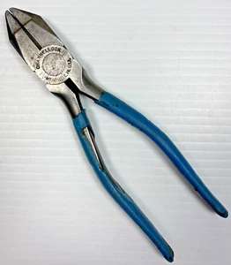 Vintage Channellock Tools 3047 Lineman's Pliers 7" with Cutters, Blue Grips USA - Picture 1 of 16